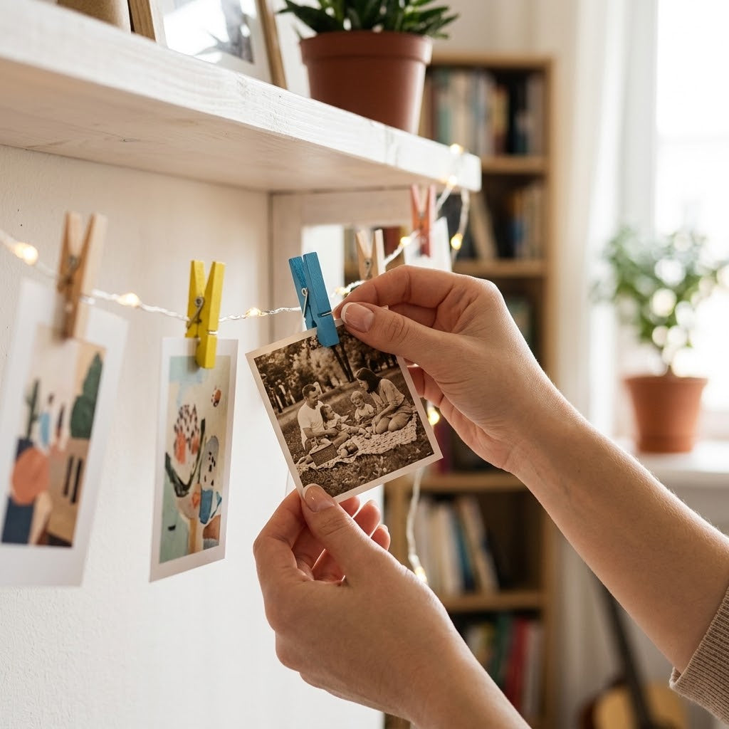 Mini Natural Wooden Photo Clips
