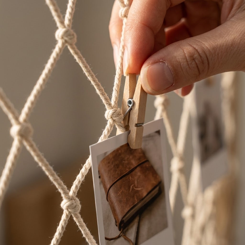 Mediterranean Rope Net Photo Wall Display