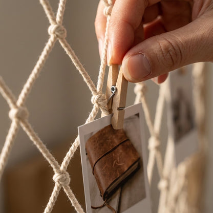 Mediterranean Rope Net Photo Wall Display
