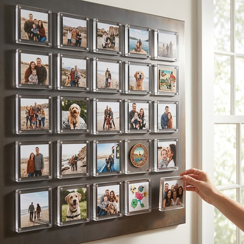 Magnetic Acrylic Fridge Photo & Sign Frame