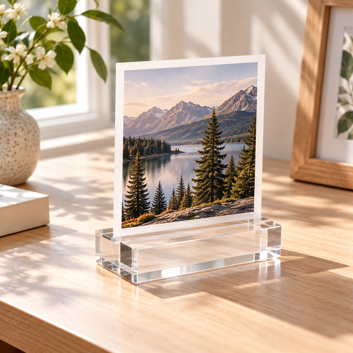 Clear Acrylic Card Slot Display Base
