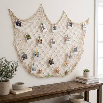 Mediterranean Rope Net Photo Wall Display