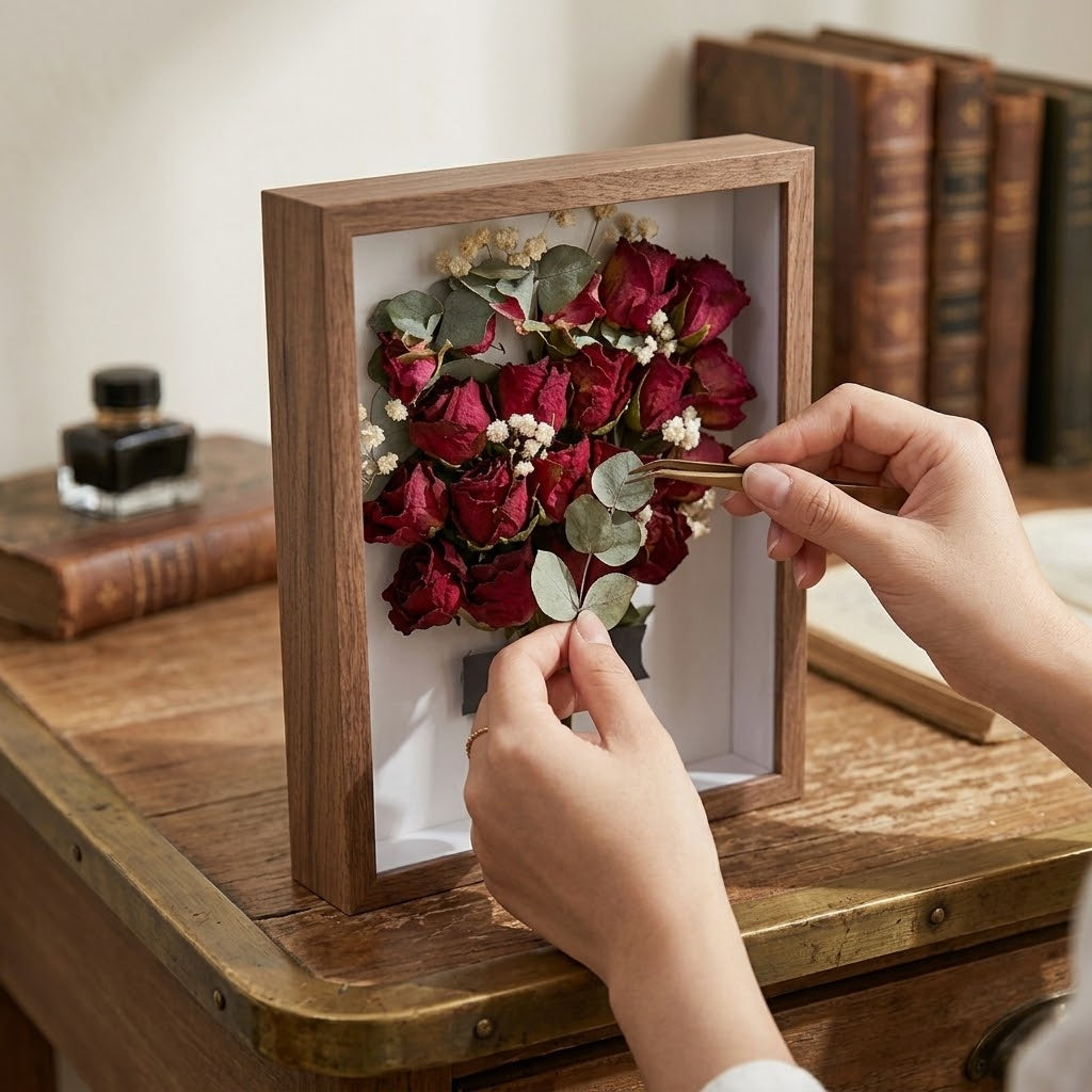 3D Dried Flower Shadow Box Display Frame