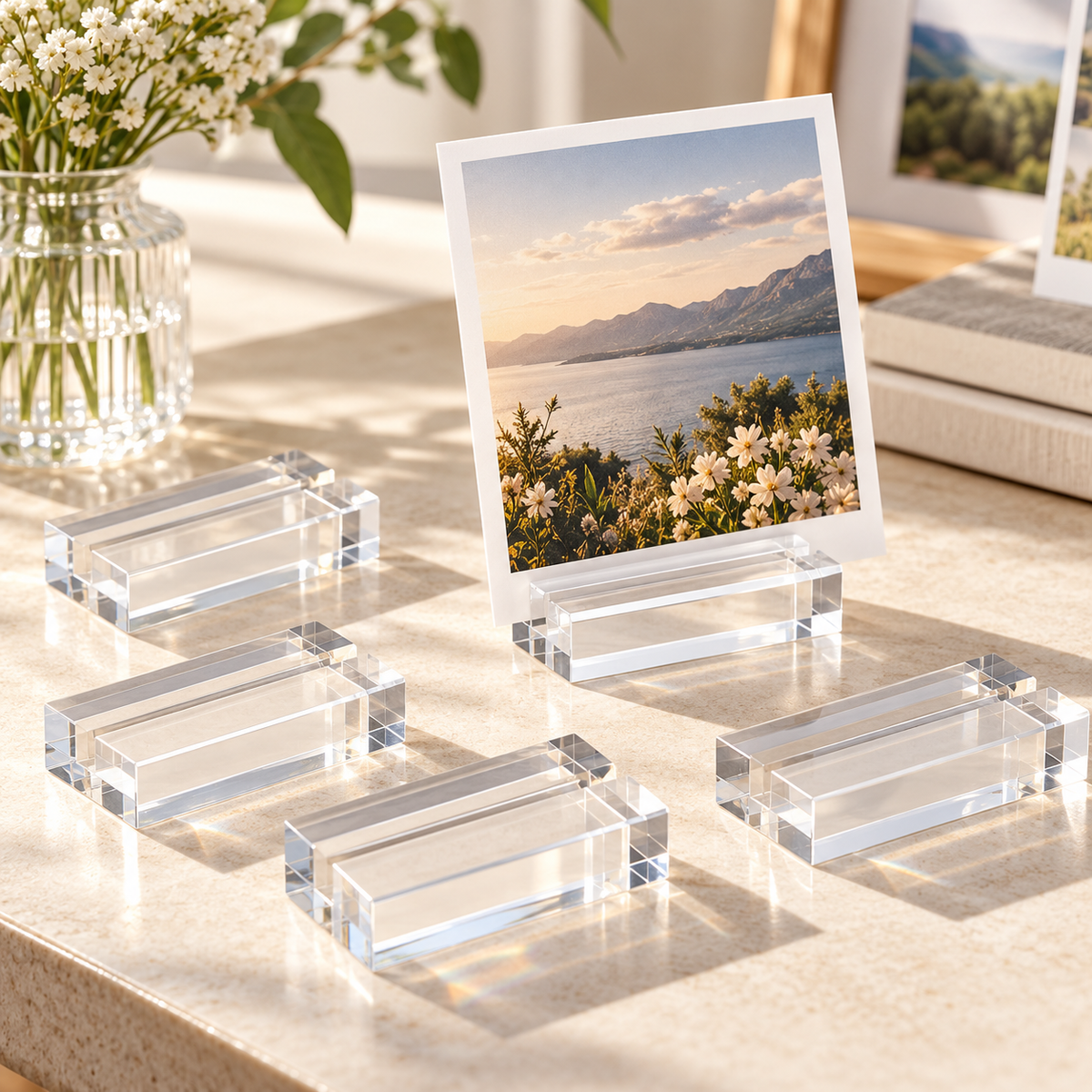 Clear Acrylic Card Slot Display Base
