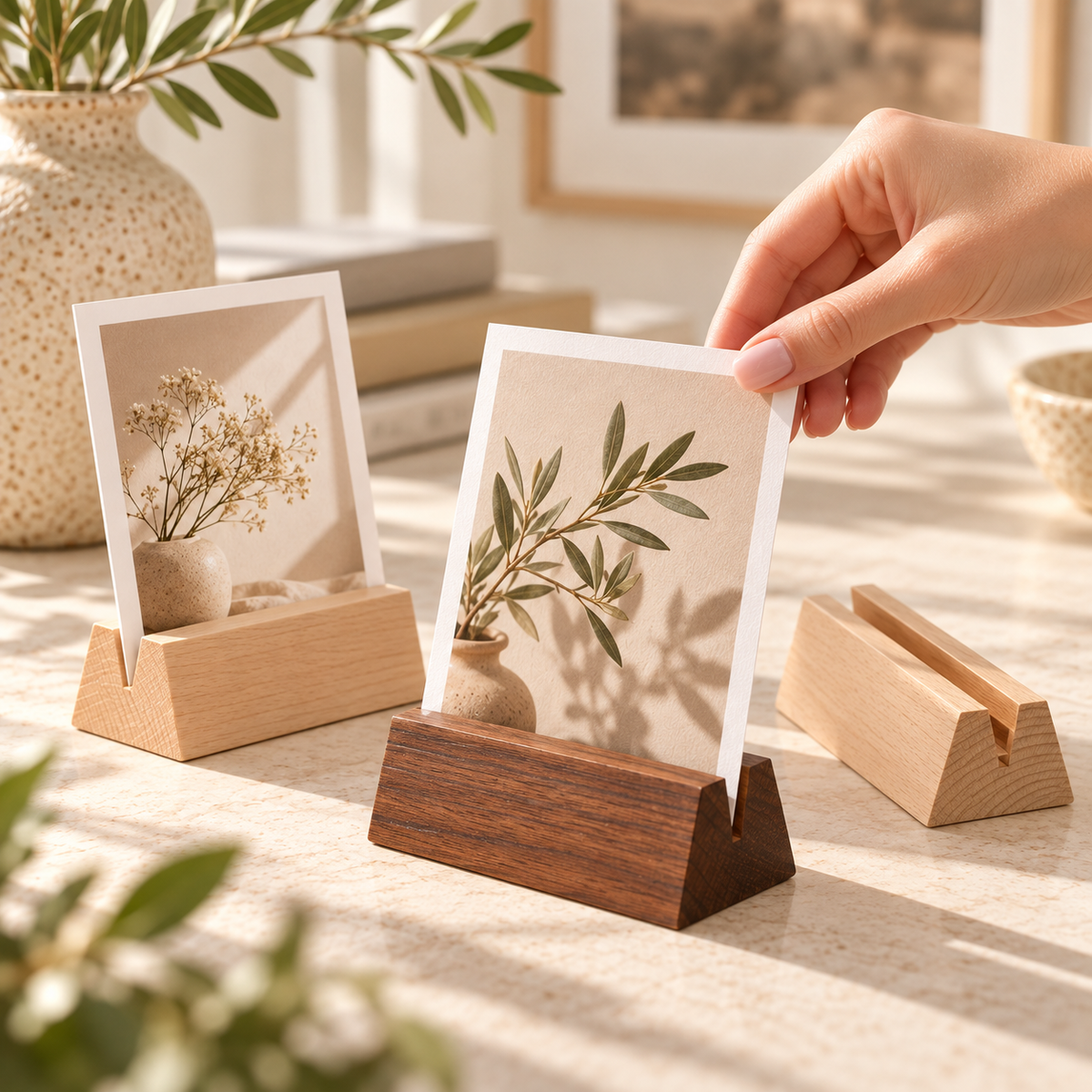 Solid Wood Postcard & Calendar Display Base