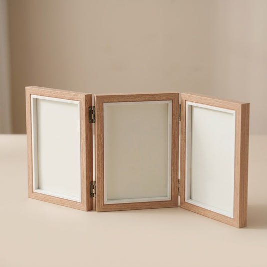 Multi-Panel Folding Wooden Photo Frame