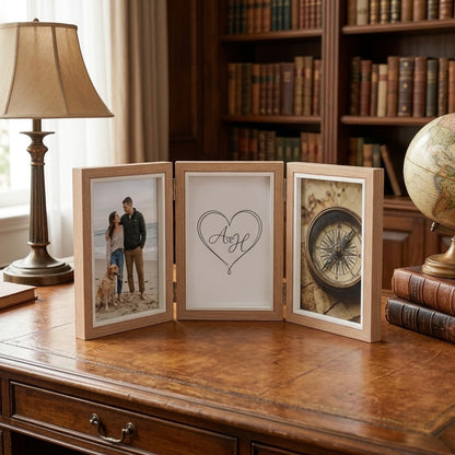 Multi-Panel Folding Wooden Photo Frame