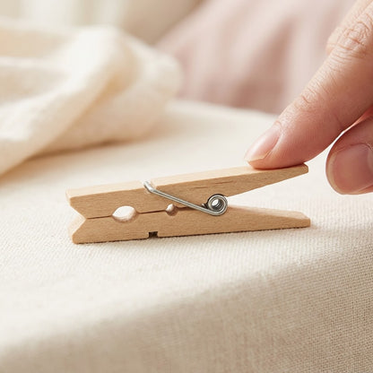 Mini Natural Wooden Photo Clips