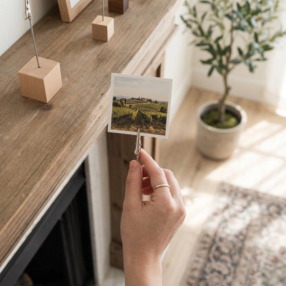 Wooden Alligator Clip Photo & Note Holder